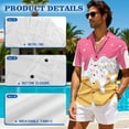 thumbnail image 5 of Jeiento Ice Cream Couples Vacation Outfits Matching Sets Cute Dress for Women Luau Party Summer Shirts for Men Casual Tiered Sleeveless Pleated Flowy Sundress, 5 of 6
