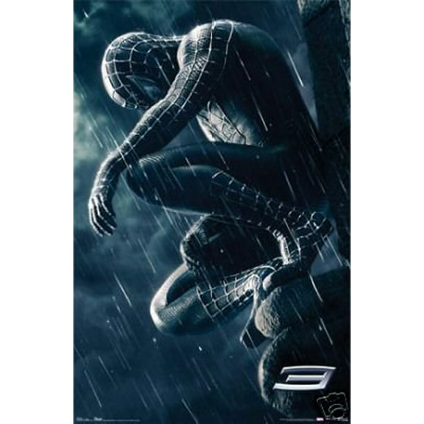 Spiderman 3 Movie Poster Spider Man Dark Rain New 24x36 