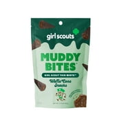(4 pack) Muddy Bites Girl Scout Thin Mints Filled Waffle Cone Bites, Resealable Bag, 2.33 oz