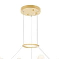 thumbnail image 5 of CWI Lighting Collar 21 Light Contemporary Metal Chandelier in Satin Gold, 5 of 5