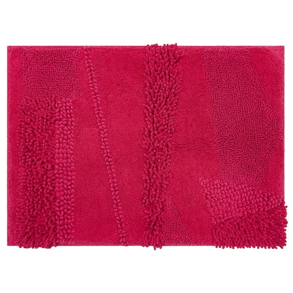 Mohawk Home Composition Cotton Bath Mat, Fiesta Fuschia, 2' x 5'