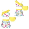 thumbnail image 5 of inhzoy Kids Big Girls 3 Pieces Swimsuits Bikini Bathing Suit Yellow 14, 5 of 5