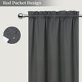 thumbnail image 2 of FairOnly Kitchen Curtain Valance Blackout Small Window Valance Curtain for Cafe Bathroom, 52"x15", Dark Gray, 2 of 6