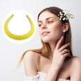 thumbnail image 5 of Unique Bargains Crystal Headband Rhinestone Hairband for Women 1.2 Inch Wide 1 Pcs Yellow, 5 of 7