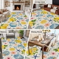 thumbnail image 5 of Coastal Area Rugs 5'x7', Washable Small Throw Rugs for Laundry Room Playroom, Summer Lemon Flower Shell Starfish Rustic Indoor Outdoor Rug Non-Slip Low Pile Carpet Runner Reversible Floor Mats, 5 of 8