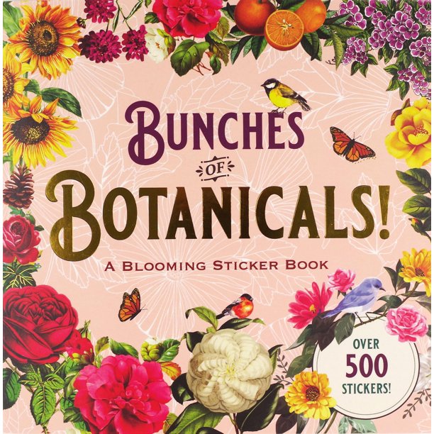 Libro de pegatinas Bunches of Botanicals Peter Pauper Press, más de 500 pegatinas