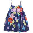 thumbnail image 1 of Vestido sin mangas para bebé niña Vestido de verano con decoración de lazo y estampado floral ajustado y acampanado (110), 1 of 5