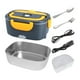 thumbnail image 1 of Fiambrera eléctrica, calentador de alimentos, práctico y versátil, con tenedor y cuchara, ideal para el hogar, el camión, el trabajo, viajes al aire Gris Amarillo, 1 of 8
