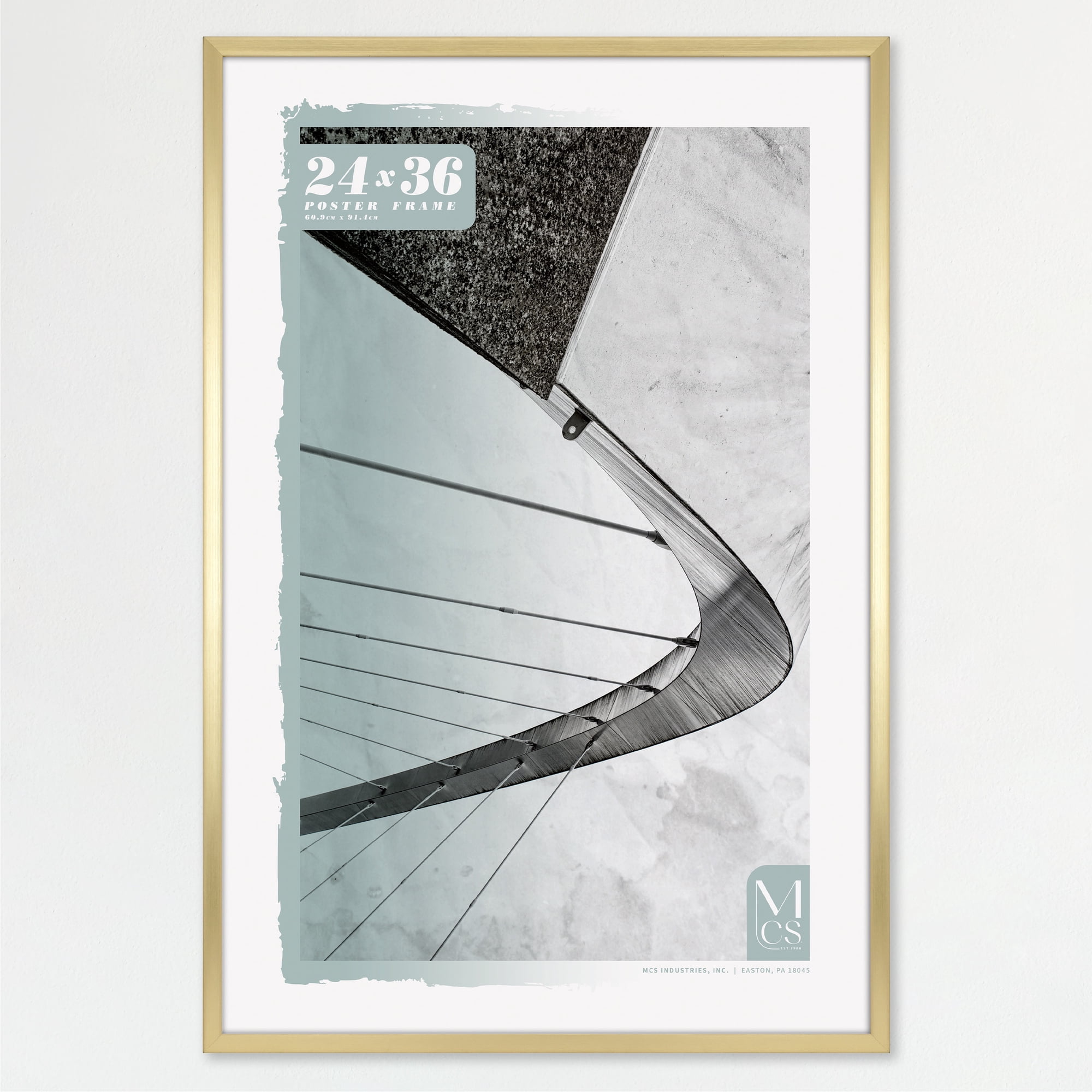 MCS 24X36 Foundation Traditional Poster Frame Brass