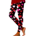 thumbnail image 1 of Gibobby Leggings Vinipiel Mujer Leggings deportivos con estampado del día de San Valentín para mujer（Rosa， M), 1 of 4
