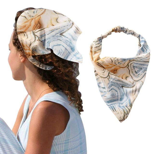 Bandeau Multi-Couleurs Floral pour Cheveux à Moins de 5 $, Bandanas pour Femmes, Foulard Imprimée, Foulard Triangle avec Attaches, Foulard pour Cheveux