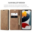 thumbnail image 3 of Dteck Case for Apple iPhone 13 Pro Max 6.1-inch,Retro Shockproof Wallet Phone Case Kickstand Credit Card Slot Premium Protective PU Leather Flip Magnetic Cover,Brown, 3 of 8