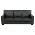 thumbnail image 6 of Gewnee 80" Faux Leather Sofa Counches,3-Seater Sofa with Nailhead Trim and Square Arms for Living Room,Black, 6 of 8