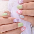 thumbnail image 7 of Muli-color Flower Artificial Nails Summer Fresh Flower Design Fake Nail for Finger Nail DIY at Home  Glue Models, 7 of 7