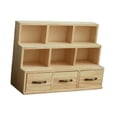thumbnail image 4 of Armario de almacenamiento de madera con cajones, compartimento, escritorio decorativo portátil clásico 3 cajones, 4 of 9