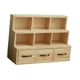thumbnail image 4 of Armario de almacenamiento de madera, organizador de escritorio de maquillaje multiusos, armario de mesa para 3 cajones, 4 of 9