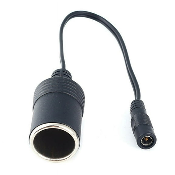 Cigarette Lighter Power Supply Cable, 1-Pack Car Cigarette Lighter Male/Female Socket to DC 5.5mm x 2.1mm Plug Adapter