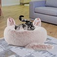 thumbnail image 1 of Cama para mascotas Fernando Gris Rosa 80cm Peluche, 1 of 8