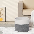 thumbnail image 4 of REGALWOVEN Woven Storage Basket Bin for Clothes, Blankets, Shoes, Shelf Closet Organizer Bin for Living Room Home Decor White/Black 11.8*11.8*9.8in, 4 of 5