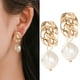 thumbnail image 2 of Pendientes Joyería Irregular Fold Pearl Earrings Stud Earrings, 2 of 8