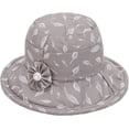 thumbnail image 5 of CoCopeaunts Summer Bucket Hat for Women White Pearl Decorated Beach Outdoor Travel Sunscreen Cotton Foldable Ladies Bucket Cap, 5 of 8