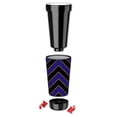 thumbnail image 2 of Mugzie 16-Ounce Tumbler Drink Cup with Removable Insulated Wetsuit Cover - Ravens Football Colors Chevron, 2 of 4