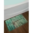 thumbnail image 2 of Industrial Bath Mat, Aged and Closed Door with a Lock Close Up View in Retro Style Entrance Photo, Non-Slip Plush Mat Bathroom Kitchen Laundry Room Decor, 29.5 X 17.5 Inches, Green Brown, Ambesonne, 2 of 2