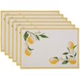 thumbnail image 1 of Collection de Table Lemon Bliss de Haute Qualité, Ensemble de Napperons 6 Pcs avec Fonctionnalité Supérieure. Ne Manque Pas!, 1 of 5