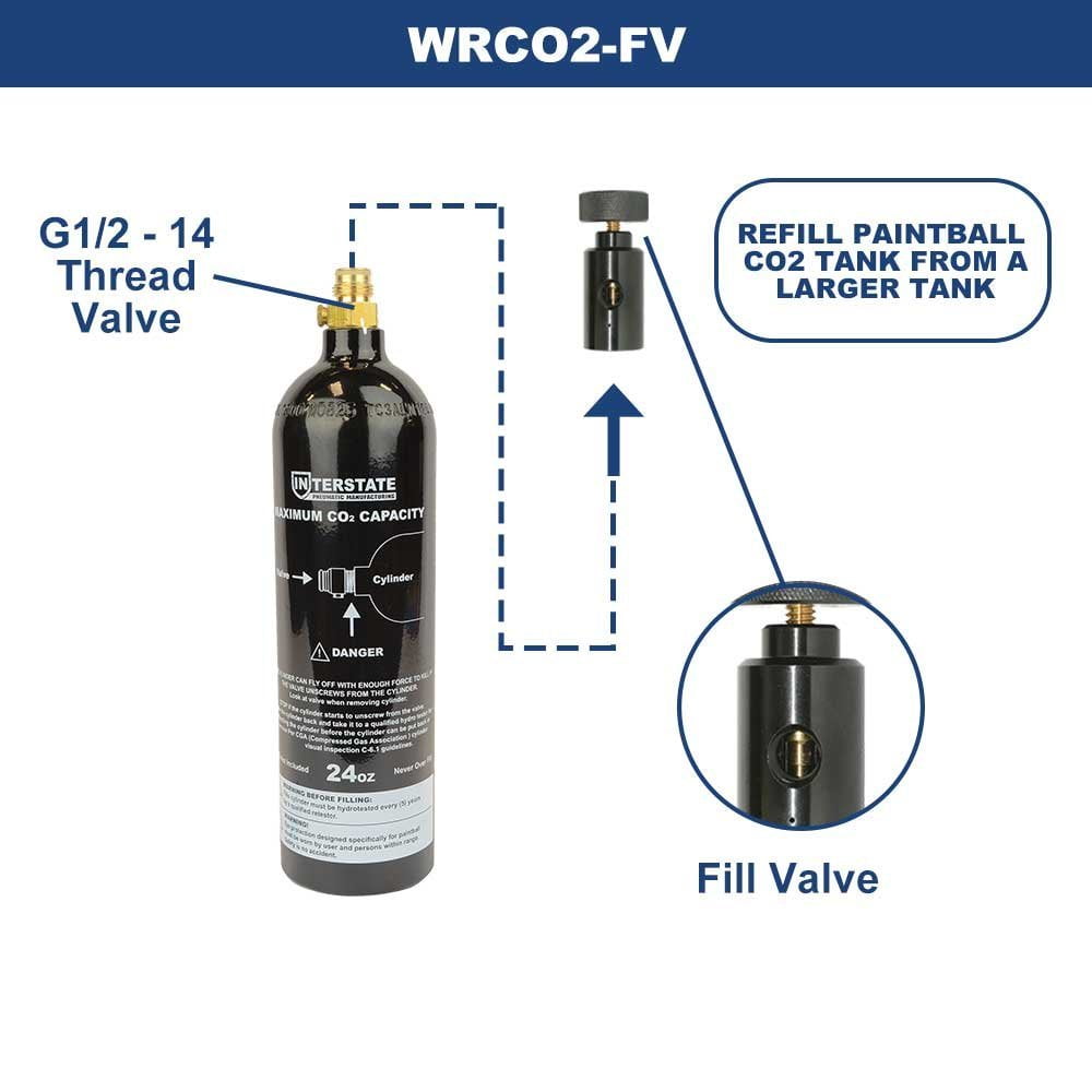 WRCO2-FV CO2 Paintball Tank Fill Adapter 