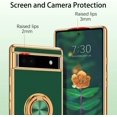 thumbnail image 6 of for Google Pixel 6A Case with Ring Holder Kickstand 360 Degree Rotation  Car Finger Soft TPU Slim Cover Shockproof Full Body Protective Phone Case for Google Pixel 6a 6.1", Dark Green, 6 of 16