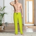 thumbnail image 2 of Kdxio Yellow Pattern Men's Pajama Pants, Elastic Waist with Drawstring and Pockets, Comfortable Loungewear-Medium, 2 of 6