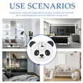 thumbnail image 3 of OULII 1Set Panda Wall Clock Wooden Material Mute and Time Display Suitable for Living Room and Bedroom, 3 of 4