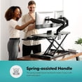 thumbnail image 4 of Fenge 36" Sit to Stand Up Converter Table with Removable Keyboard Tray & Phone Holder Slot, Desktop Workstation Used in Home Office, 4 of 8