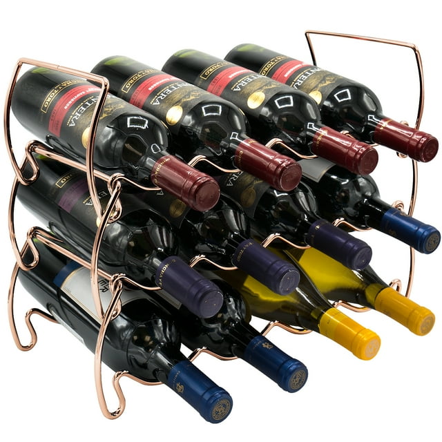 Metal Detachable Wine Rack - 3 Tier, Copper