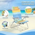 thumbnail image 6 of WaleafBackpack Beach Chairs for Adults,1 Pack Folding Heavy Duty Camping Chair with Large Pockets and Cup Holder, 6 of 7