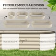 thumbnail image 4 of Outsunny Jardinière Surélevée Galvanisée, 8 x 2 x 1,5 Pi, Crème, 4 of 10
