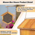 thumbnail image 2 of Bee House POLLIBEE Casa de Abejas Carpinteras de Madera Impermeable, 2 of 8