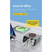 Wireless Charging Stand with Cable and Charger Magnetic wireless fast charging base, multifunctional interface charger