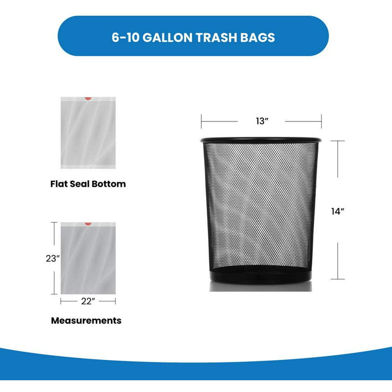 3 Gallon 80 Counts Strong Drawstring Trash Bags Garbage Bags by RayPard,  Small Plastic Bags, Trash Can Liners for Home Office Kitchen Bathroom