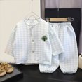 thumbnail image 2 of NOLDARES Baby Girl Clothes Infant Toddler Girl Outfit Long Sleeve Shirts Top Rufffle Pants Little Girls Clothes(Light Blue,9-10 Y), 2 of 4