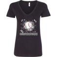 thumbnail image 3 of Inktastic Cooperstown Baseball Breakthrough Women's V-Neck T-Shirt, 3 of 5