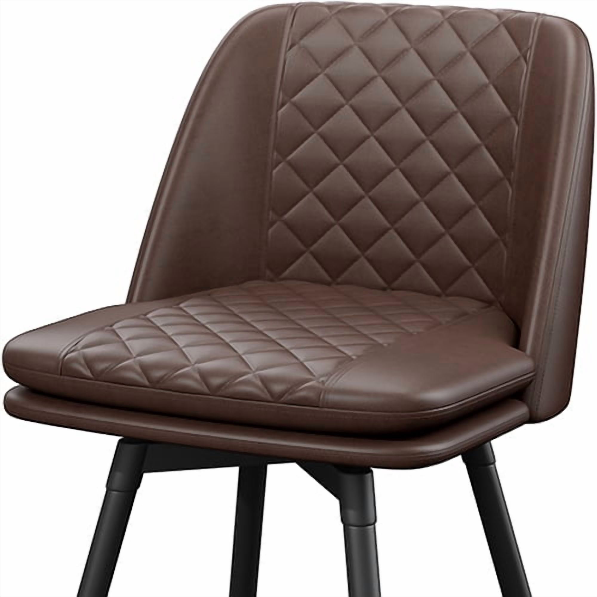 LainTene Swivel Bar Chairs Set of 6, 26-Inch Counter Height Stools with Faux Leather Seats, Footrest & Backrest – Ideal for Kitchen Island or Bar