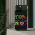 thumbnail image 3 of DistinctInk Clear Hybrid Case for Apple iPhone 15 Pro (6.1" Screen) - Life An Occasion Rise To It - Slim Profile Design, 3 of 9