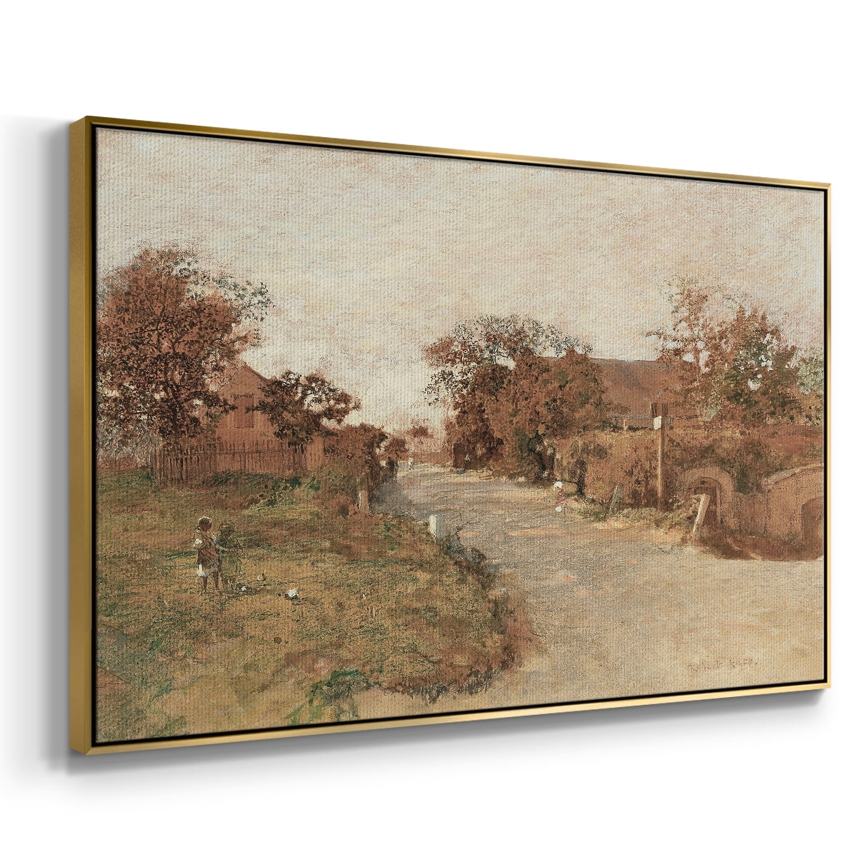 Vintage Animal Print-IX By Wexford Home Framed in Gold Wood Gallery Wrapped Canvas 17 in. x 25 in.