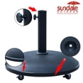 thumbnail image 2 of Outdoor 55lbs Heavy Duty Stand Concrete Umbrella Base with 4 Wheels Black for Patio Garden, 2 of 6