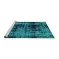 thumbnail image 2 of Ahgly Company Machine Washable Indoor Round Persian Turquoise Blue Bohemian Area Rugs, 8' Round, 2 of 4