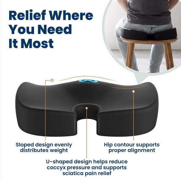 Everlasting Comfort Gel Memory Foam Seat Cushion for Office