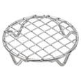 thumbnail image 1 of Rejilla de cocina redonda Uxcell de 3.9 pulgadas de diámetro, rejilla de alambre de acero inoxidable para enfriar, enlatado, cocción, asado, enfriamiento, parrilla y secado, plateada, 1 of 5