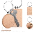 thumbnail image 5 of HORIALENCE 18Pcs Unfinished Wood Keychain Craft Blank Decorative for Artists and, 5 of 8