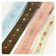 thumbnail image 7 of 5Yards 25-35MM Lovely Shiny Little Flower Embroidered Jacquard Ribbon Webbing Lace For DIY Hair Ornaments Pet Collar Accessories, 7 of 7